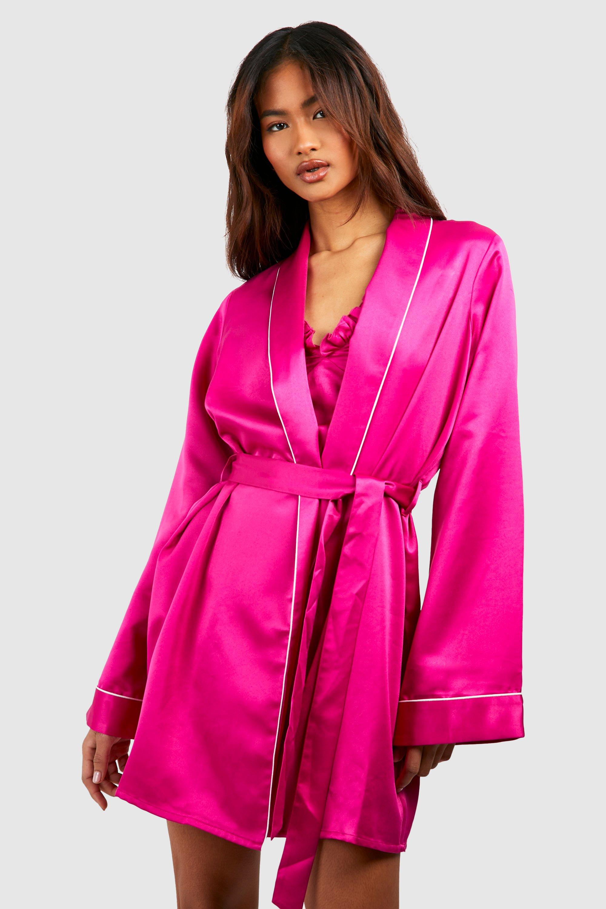 Tall Satin Mini Robe boohoo UK